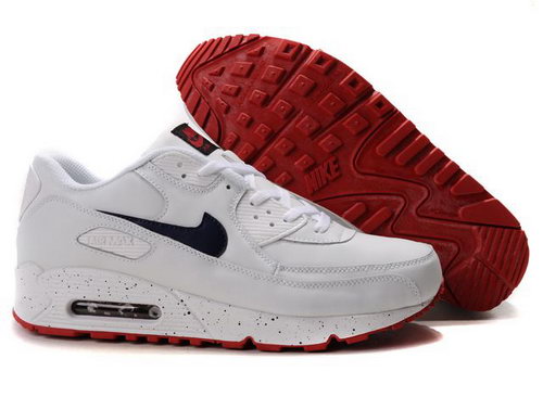 Mens Nike Air Max 90 White Red Norway